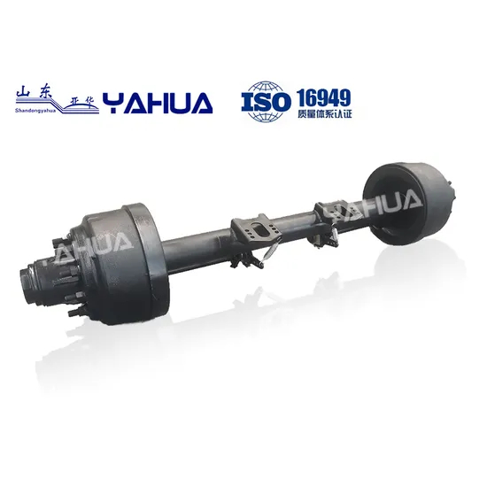 25t American Style Round Axle Beam Brake Drum Trailer Axles