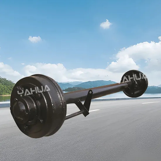 Chinese Yahua Factory Quality Hot Selling Small Trailer Square Beam Trailer Goose Neck Trailer Heavy-Duty Truck Axle