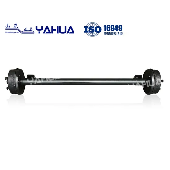 Trailer Flatbed Front and Rear Axles, Axle Turntable Traction Bar Solid Inflatable Tires