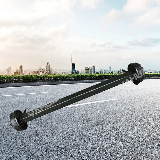 Heavy Trailer Axle Shaft Head, Front and Rear Axle Assembly Tire and Axle Assembly Complete Set of Axles