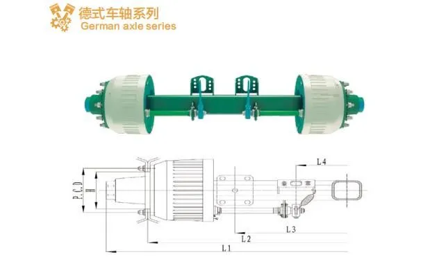 12t Trailer Fuwa Axle American Type Inboard or Outboard Axle BPW Axle German Type Axle Advanced Semi-Trailer Axle